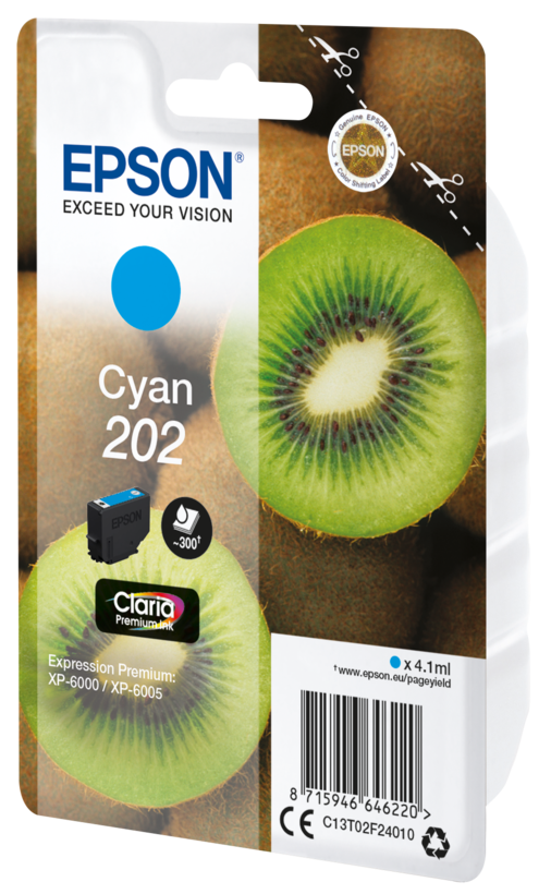 Encre Epson 202 Claria, cyan