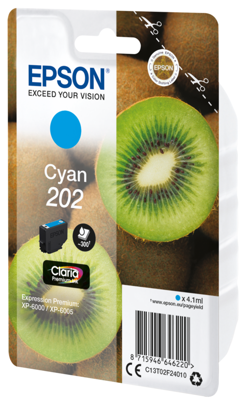 Epson 202 Claria Ink Cyan