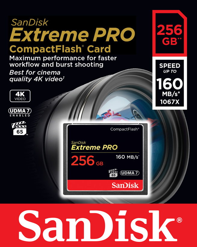 CF karta SanDisk Extreme Pro 256 GB