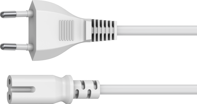 Câble alimentation m.-C7 f., 5,0 m blanc