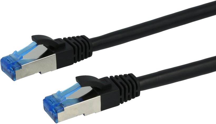 Cable patch RJ45 S/FTP Cat6a 0,5 m negro