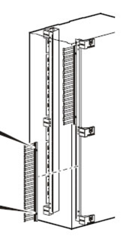 Calización cables APC vertical 42U