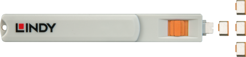 Candado puerto USB tipo C 4x + 1 llave