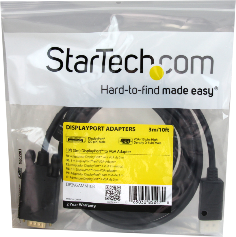 Cable StarTech DisplayPort - VGA 3 m