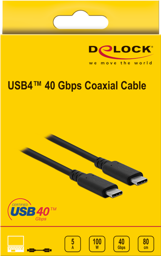 Cavo USB Type C Delock 0,8 m