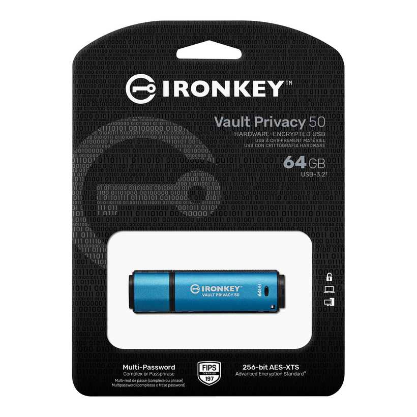 Clé USB 64 Go Kingston IronKey VP50