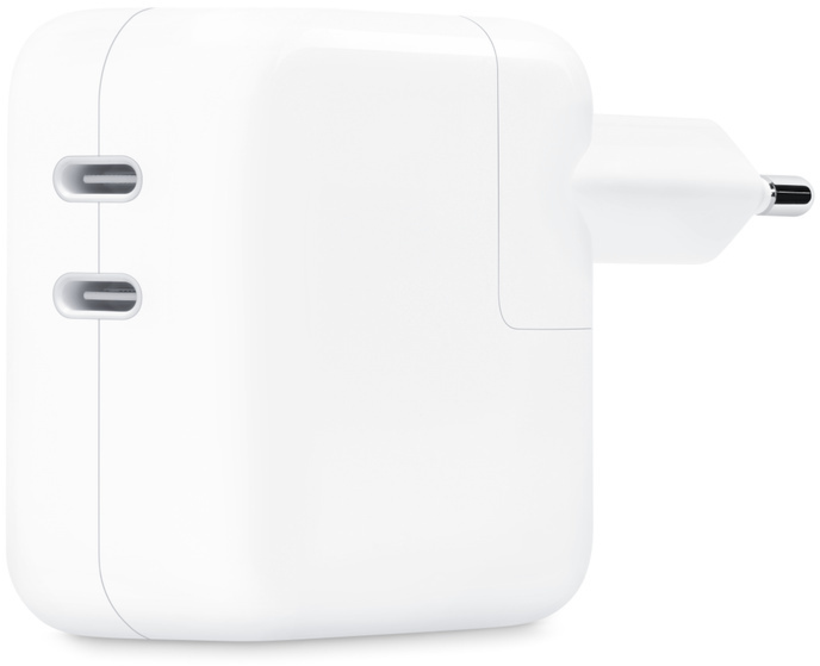 Chargeur double Apple USB-C 35 W blanc