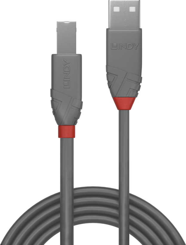 Cable USB 2.0 A/m-B/m 0.5m Grey