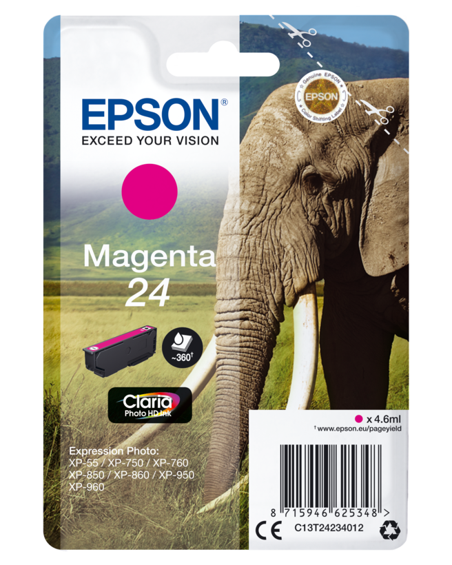 Tinteiro Epson 24 Claria magenta