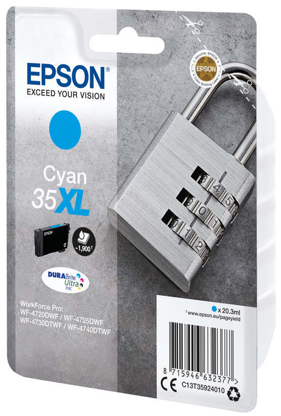 Epson 35XL tinta, cián