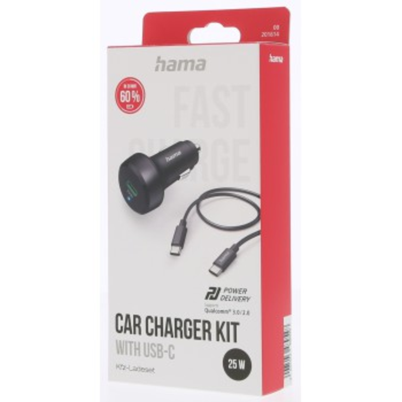 Hama USB-C PD/QC Kfz-Ladegerät schwarz