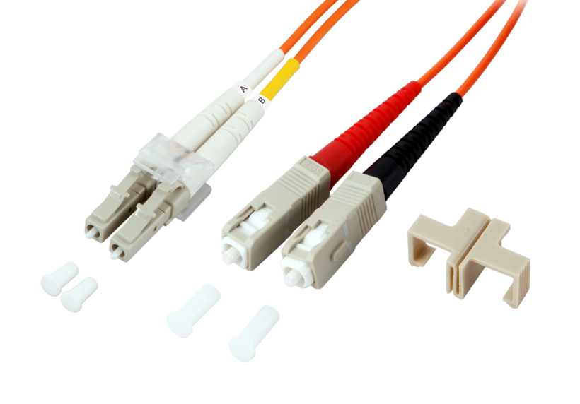 Câble patch FO duplex LC-SC 1 m 62,5/125