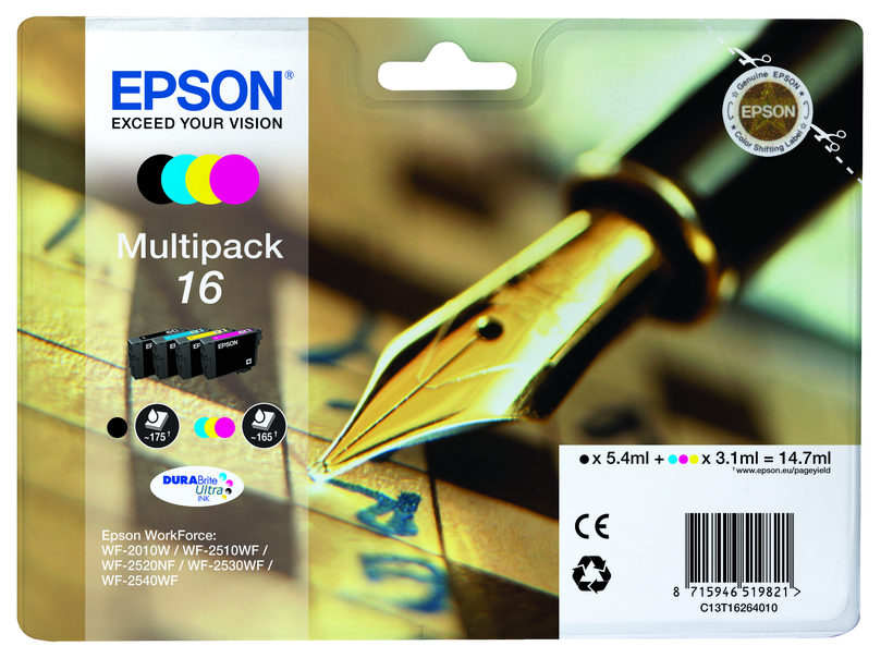 Multipaquete de tinta Epson 16