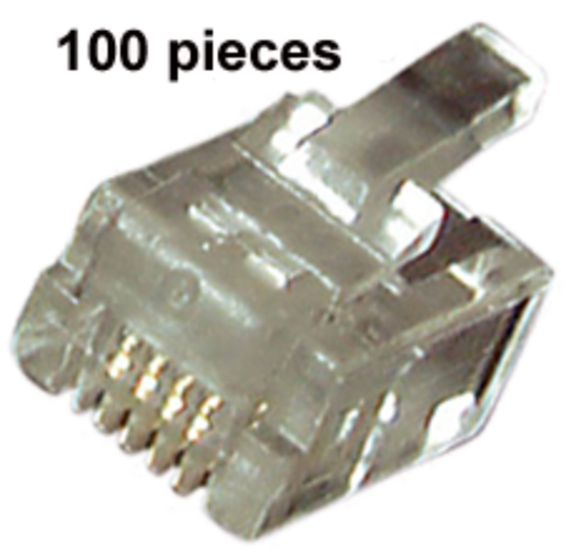 Modular Connector RJ12 (6p6c) 100-pack