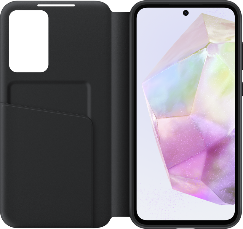 Samsung A35 Smart View Wallet Case Black