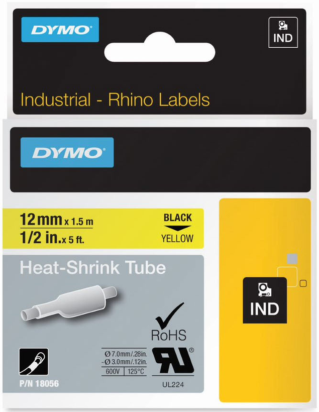Dymo Rhino Heat Shrink Tube 12 mm
