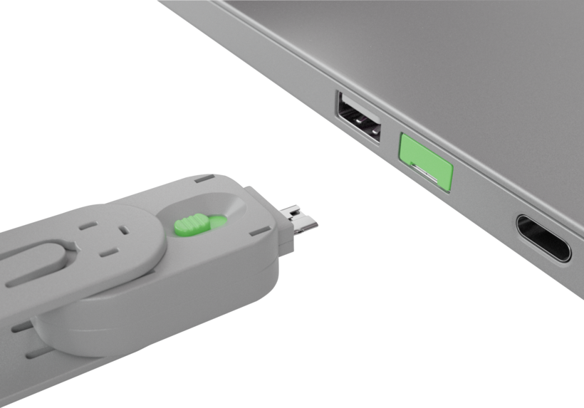 Kulcs USB-A portzárhoz, zöld