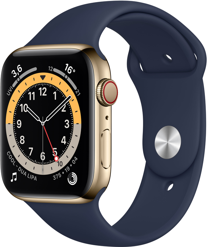 Apple Watch S6 GPS+LTE 44mm aço dourado