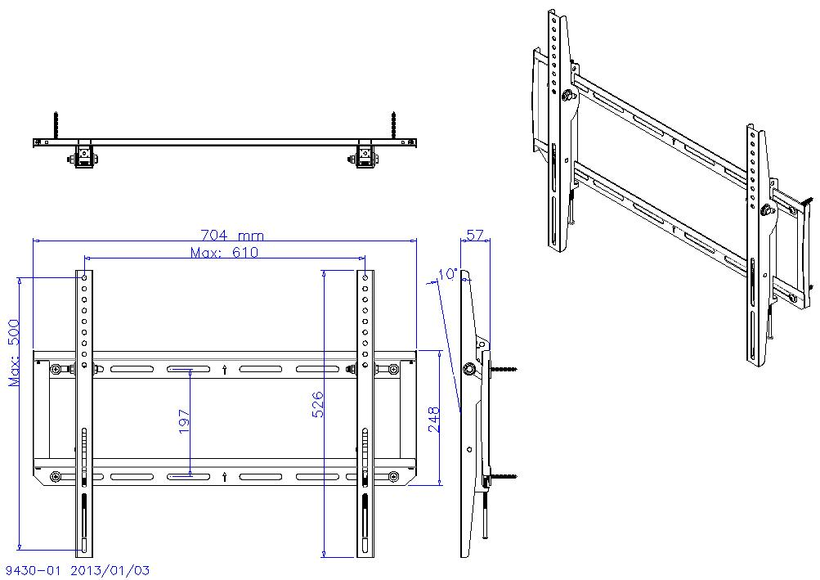 ARTICONA Public Display/TV Wandhalterung