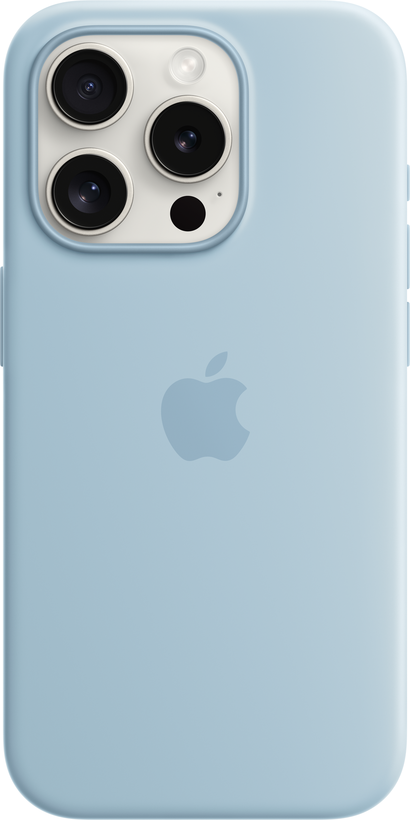 Funda silicona Apple iPhone 15 Pro azul