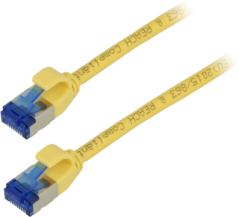 Câble patch RJ45 S/FTP Cat6a 0,5 m jaune