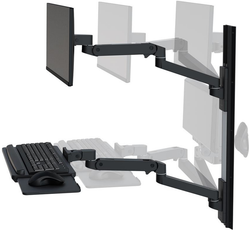 Ergotron LX Pro Wall Mount System Black