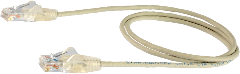 Cabo patch RJ45 U/UTP Cat6 0,5 m cinza