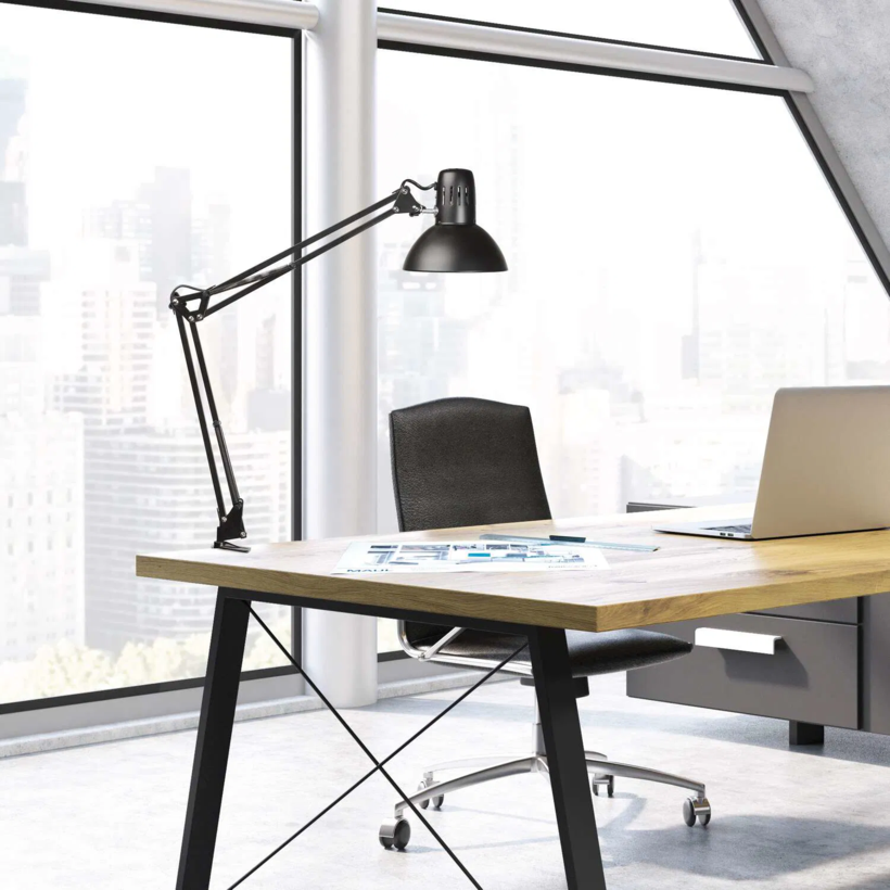 Lampe de bureau MAULstudy noir avec E27