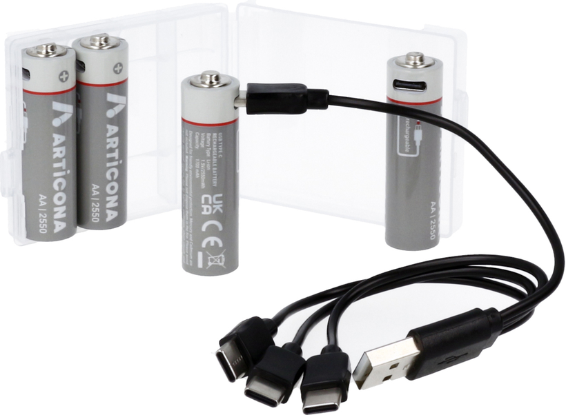ARTICONA AA Batterie USB Typ-C 4 Stk