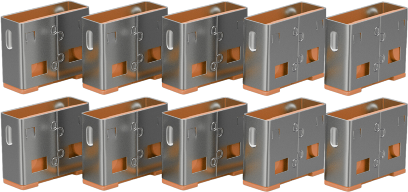 LINDY USB-A Port Blocker 10x Orange