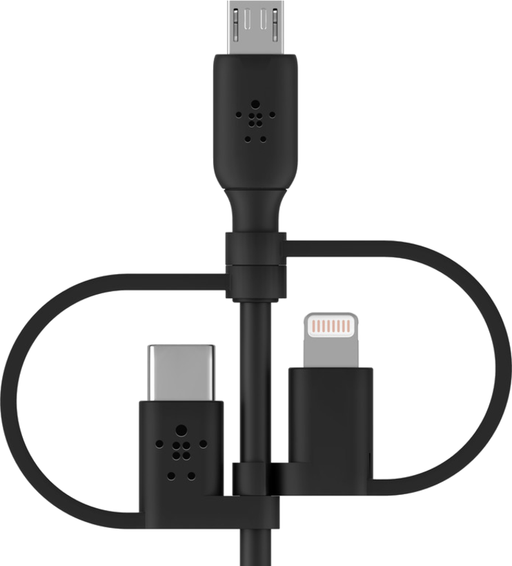 Belkin USB-A-Lightn/Micro-B/C Cable 1m
