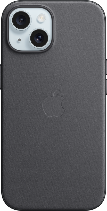 Capa tecido fino Apple iPhone 15 preta