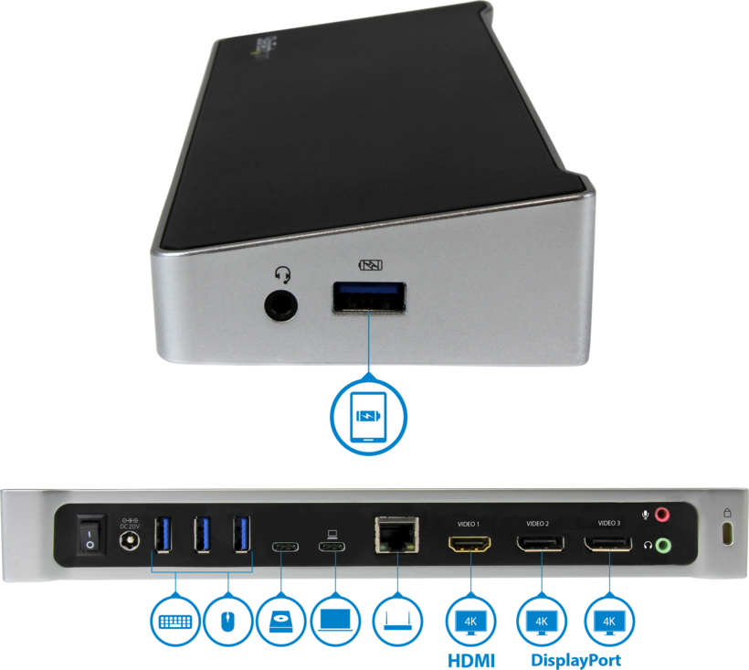 StarTech USB-C 3.0 - HDMI+2xDP Dock