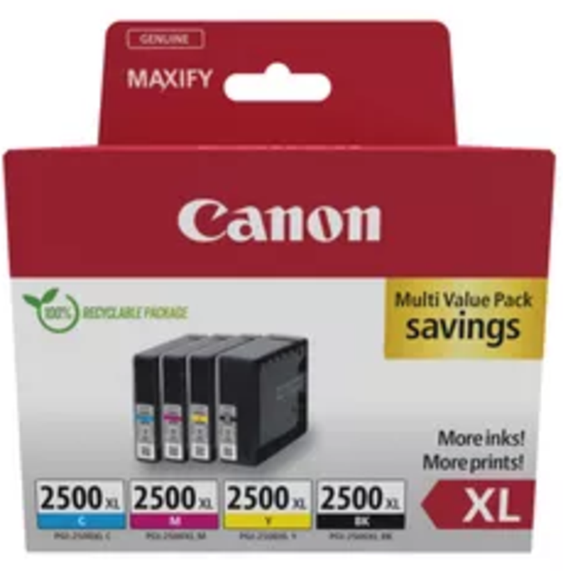 Canon PGI-2500XL Tinte C/M/Y/BK Multip.