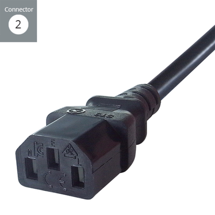 Power Cable UK/m-C13/f 5.0 m Black