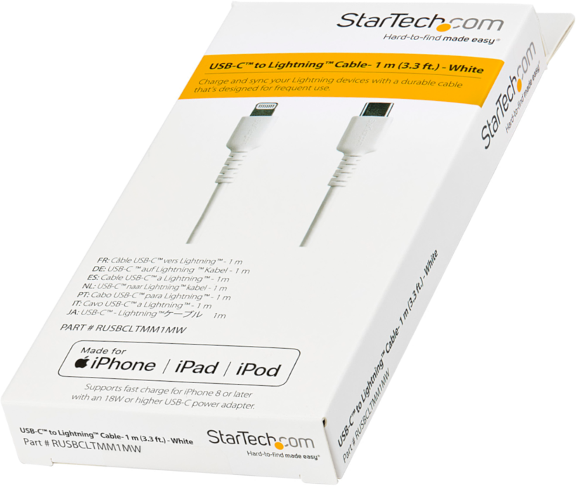 StarTech USB Type-C - Lightning Cable 1m