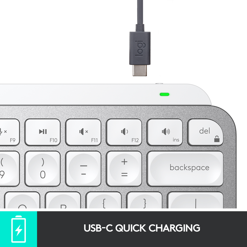 Logitech MX Keys Mini pale grey Tastatur