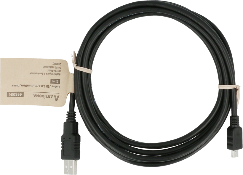 Cable USB 2.0 A/m-Mini B/m 3m