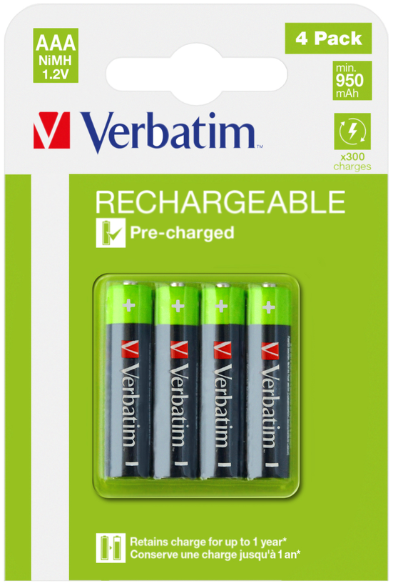Verbatim HR03 NiMH Batterie 4 St