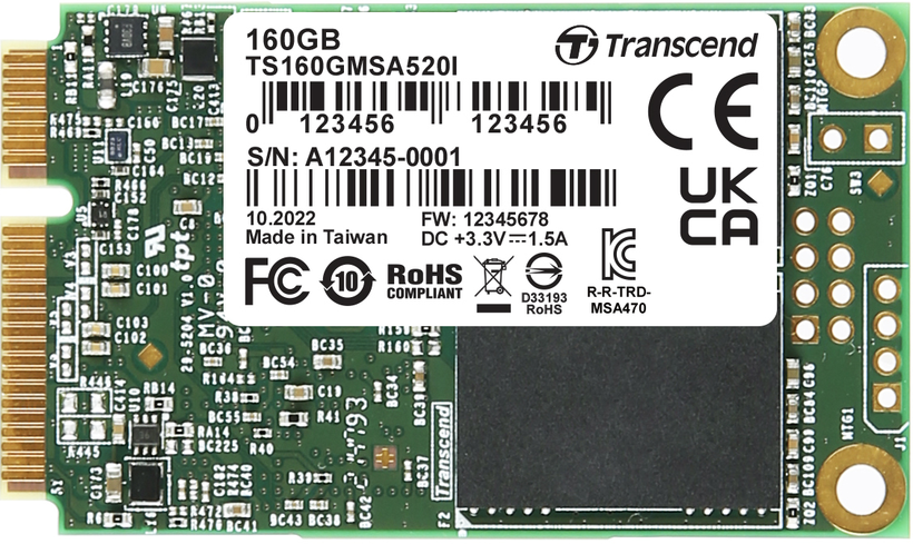 Transcend MSA520I mSATA 160 GB SSD