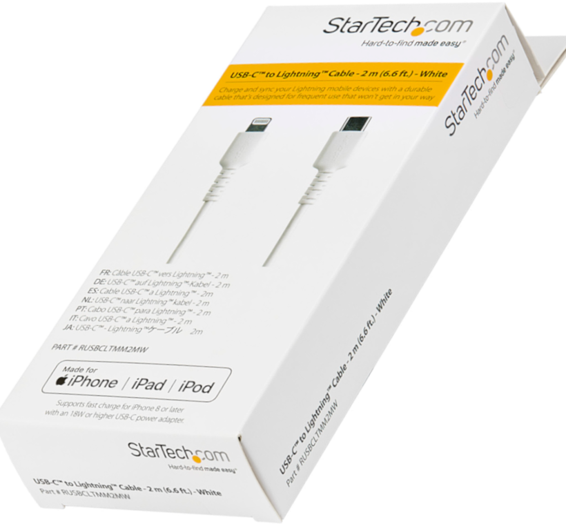 StarTech USB Type-C - Lightning Cable 2m