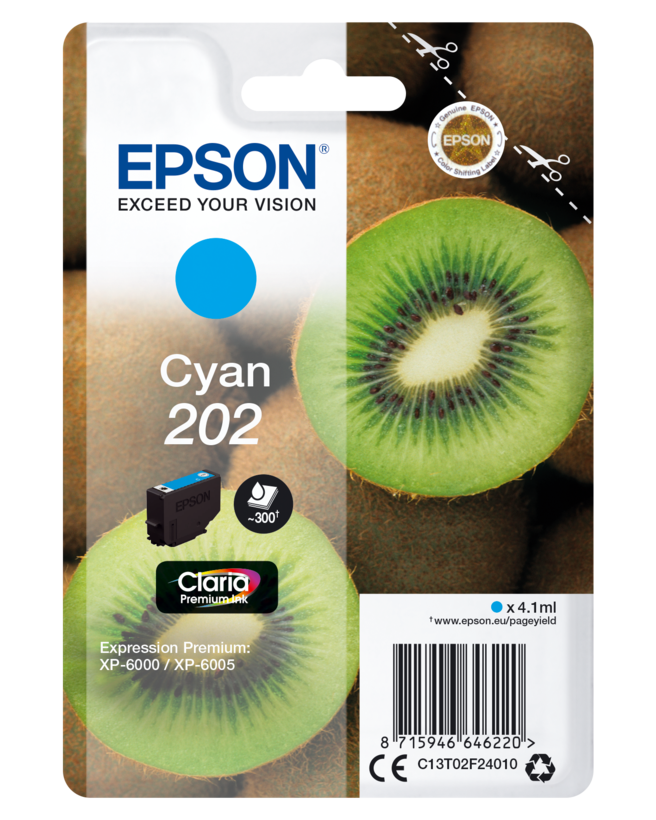 Encre Epson 202 Claria, cyan