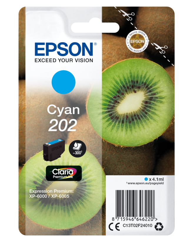 Epson 202 Claria Ink Cyan