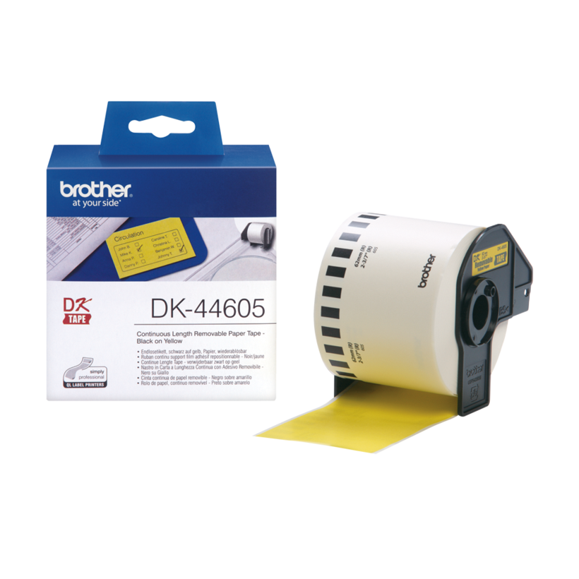 Brother 62mmx30m Cont Label Roll Yellow