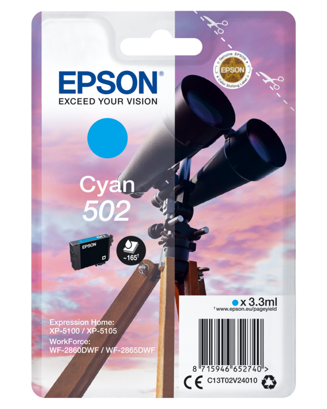 Encre Epson 502, cyan