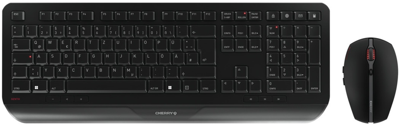 InLine Design Desktop Set – Kabellose Tastatur & Maus, 2,4 GHz, DE-Layout, Schwarz