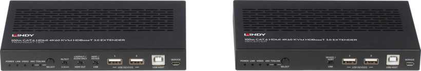 LINDY HDMI & IR Cat6a KVM-Extender 100 m
