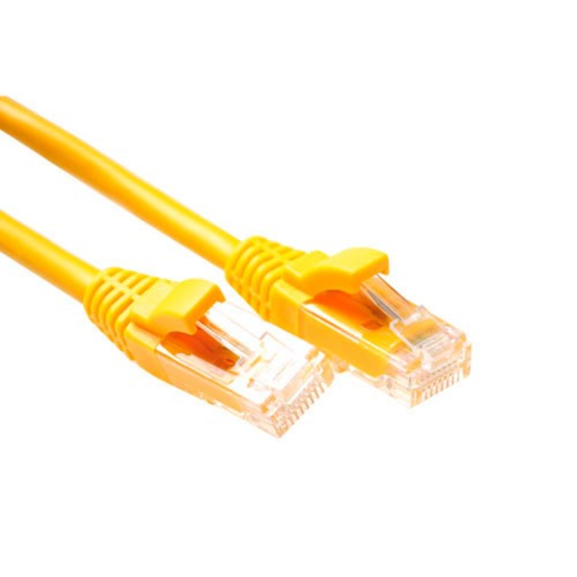 Patch Cable RJ45 U/UTP Cat6a 0.5m Yellow