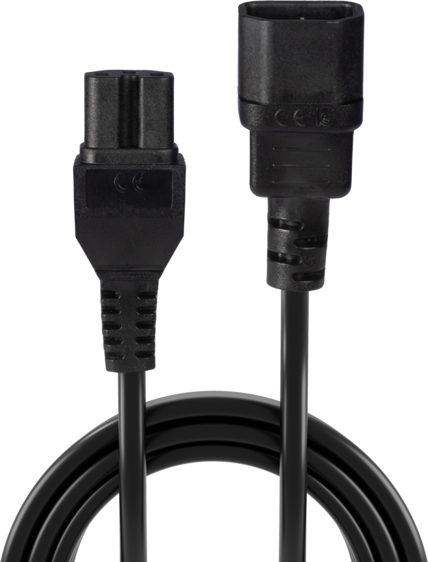 Câble alimentation C14 m.-C15 f. 2m noir