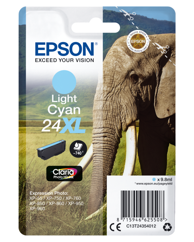 Epson 24XL Ink Bright Cyan